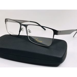 New Designer Inspired SUCCESS SS-391 Pewter Eyeglasses 59mm with Case
